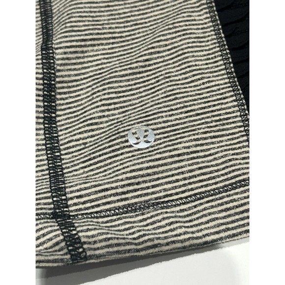 Lululemon Star Runner Short Sleeve Tonka Stripe Heathered Black Sz. 4 - Picture 6 of 6